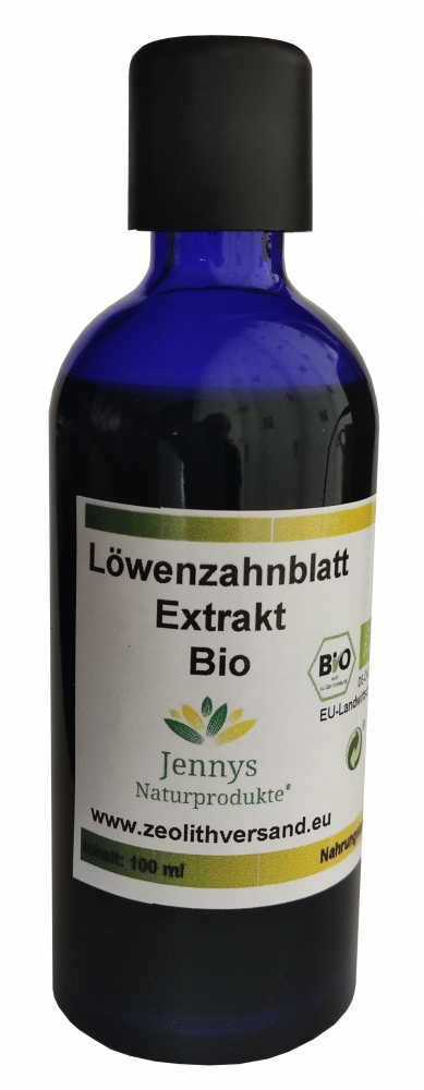 Bild 1 von BIO Löwenzahn Blatt-Extrakt 100 ml in Blauglasflasche